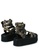 Rag & CO. gold Gladiator Platform Leather Sandal Rag & Co X 495CCSH6EDCD33GS_4