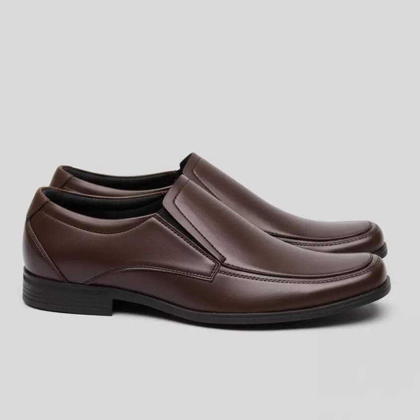 PAULMAY - Sepatu Formal Kerja Pria Venesia 25 - Slip on Dark Brown