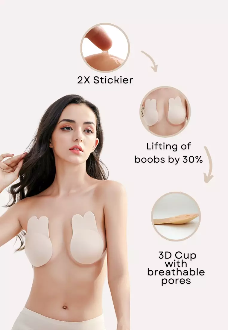 Boobs In A Box Silicone Breast Enhancers Inserts Reusable (Nude)- Extra  Large at  Women's Clothing store