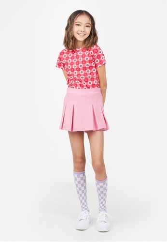 Gen Woo pink Twill Skorts 89371KACCAEE4EGS_1