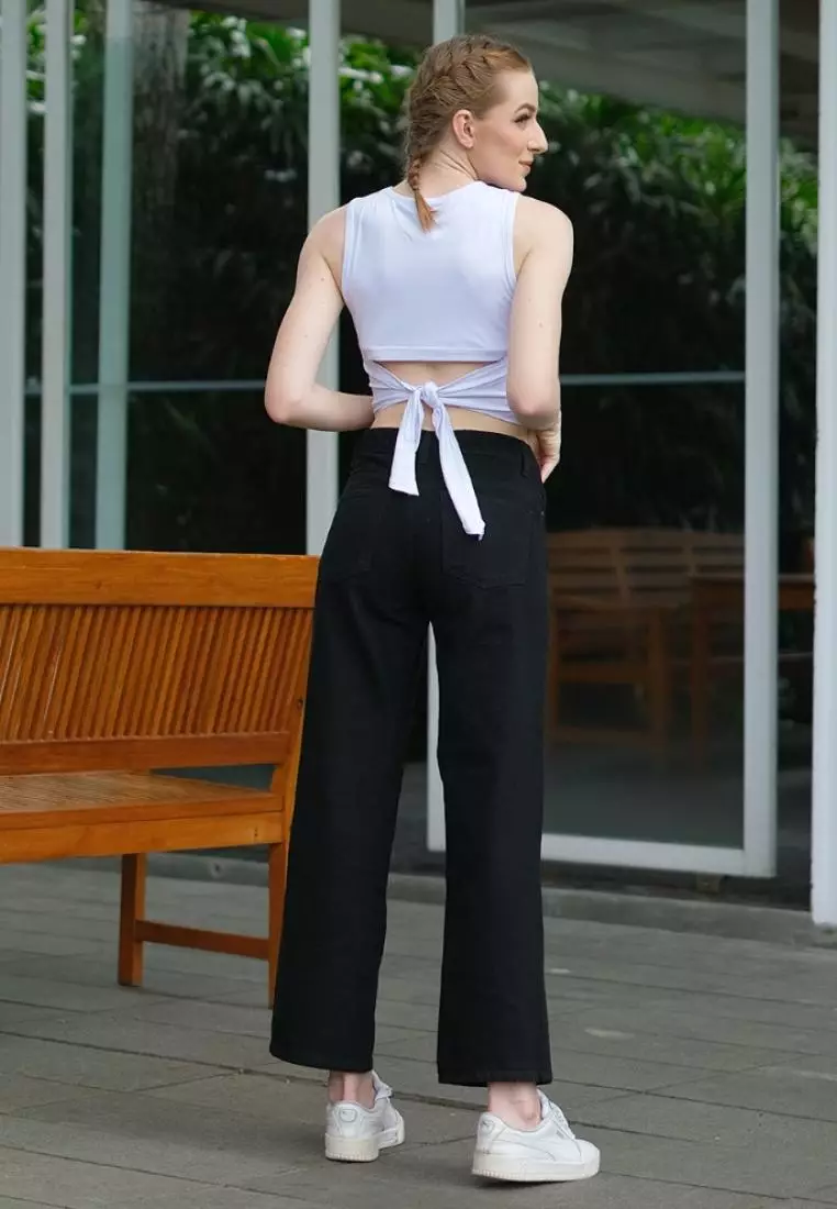 Fitwear - Lalitha Kulot Jeans - Black Plain