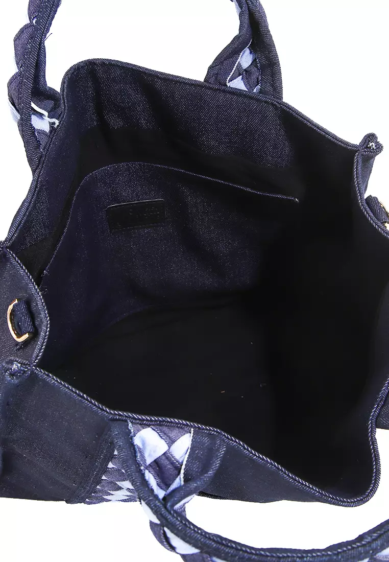 Gayatri Totebag - Tas Wanita Denim Kombinasi Tenun Etnik - Handmade Lokal Premium