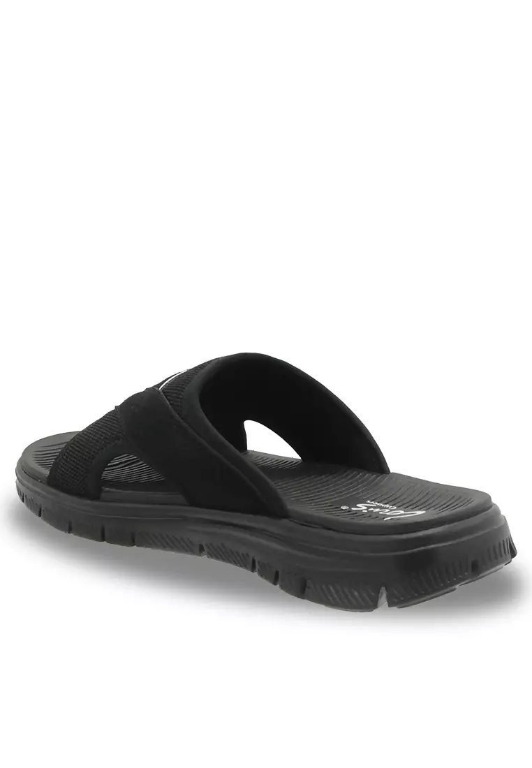 Louis Paneled Flat Sandals