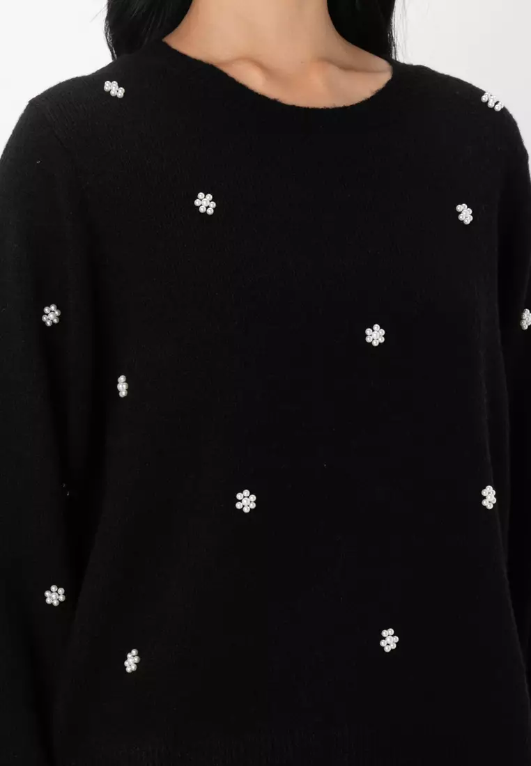 Bella Life Long Sleeve Pearl Sweater