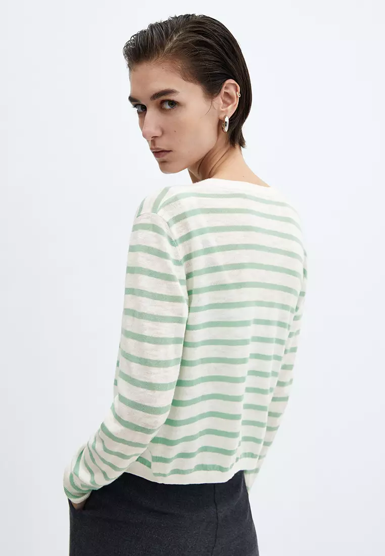 Buy Mango Striped Knit Cardigan Online | ZALORA Malaysia