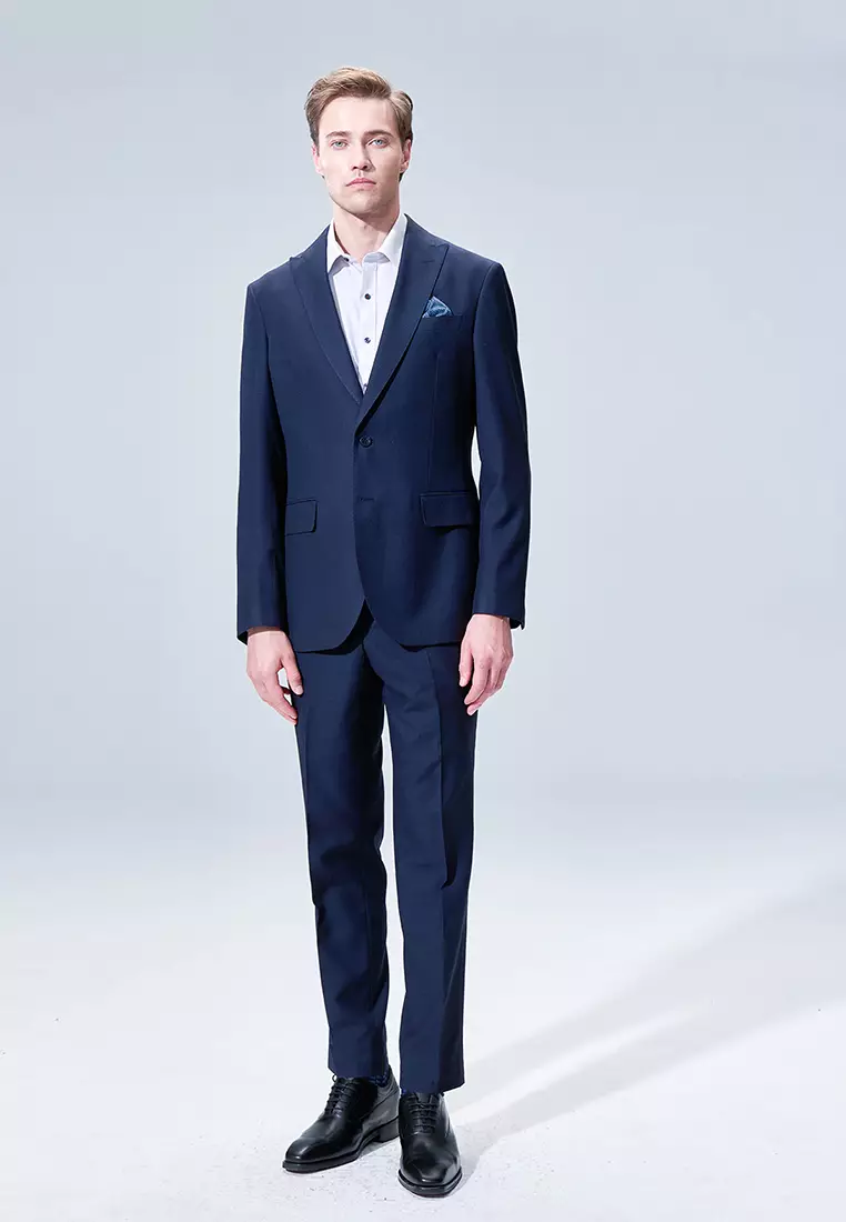 Midnight Blue Check Leisure Trousers