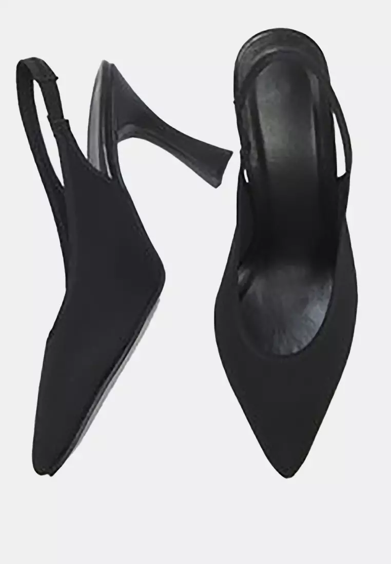 Matte Satin Pointed High-Heels