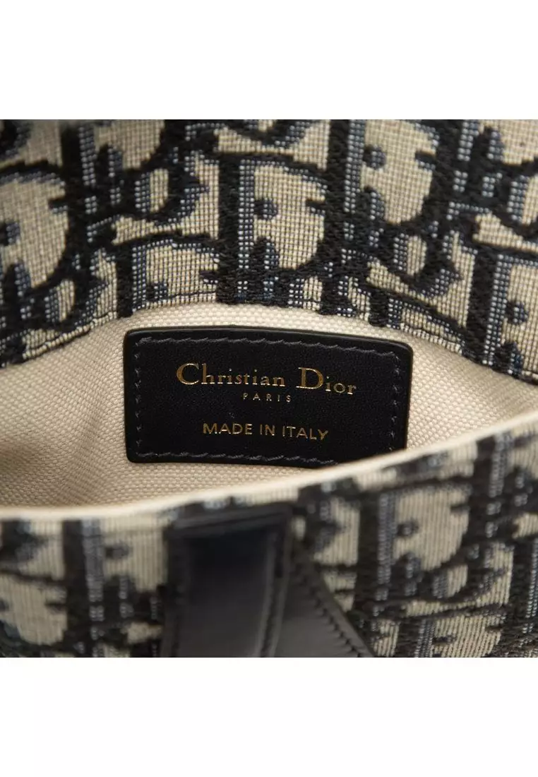 Pre-Loved Dior Mini Oblique Canvas Saddle Belt Pouch