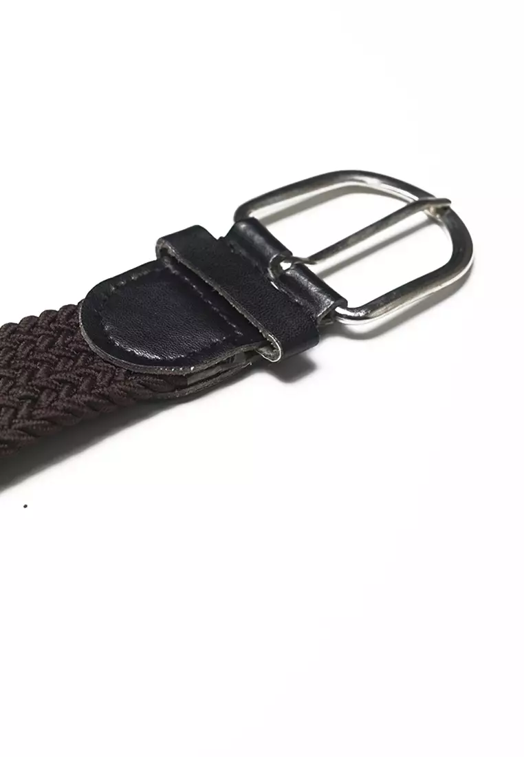 Houseofcuff Ikat Pinggang Rajut Belt Sabuk Pria Unisex Cokelat Tua Small