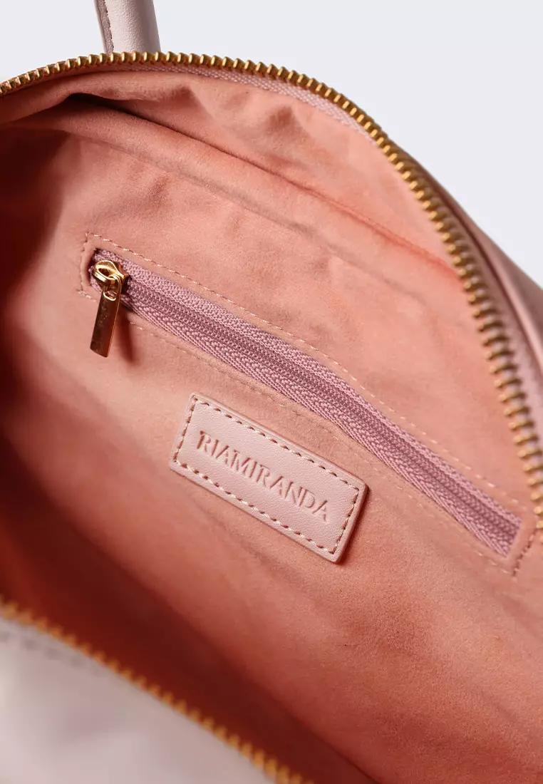 Ria Miranda Dusty Pink Sella Quilted Mini Bag