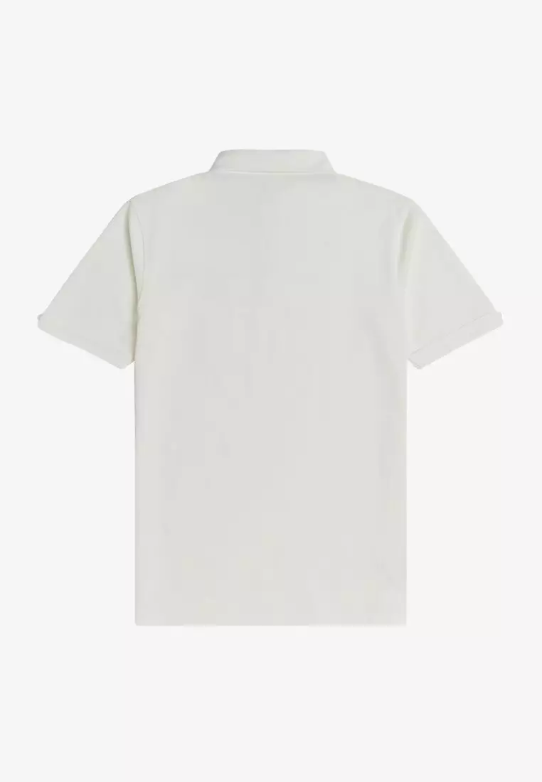 Fred Perry M1627 Button Down Collar Polo Shirt (Snow White)