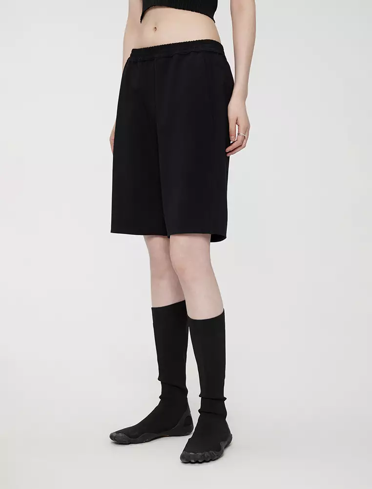 Straight mid-length trousers