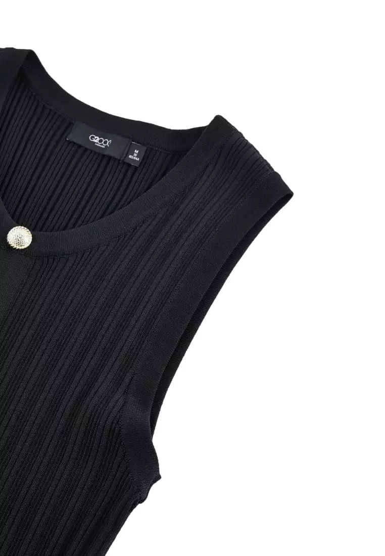 G2000 Crew Neck Rib Sweater Dress