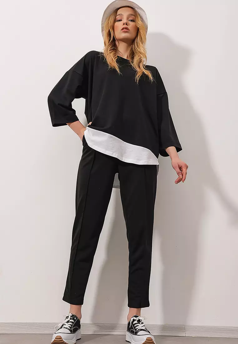 Layered T-Shirt with Pants Set