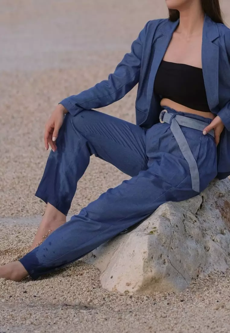 Nuria Denim Pants Dark