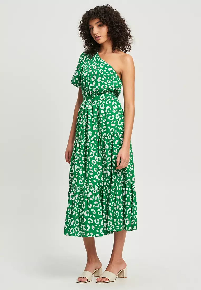 Oasis green 2024 spotty dress