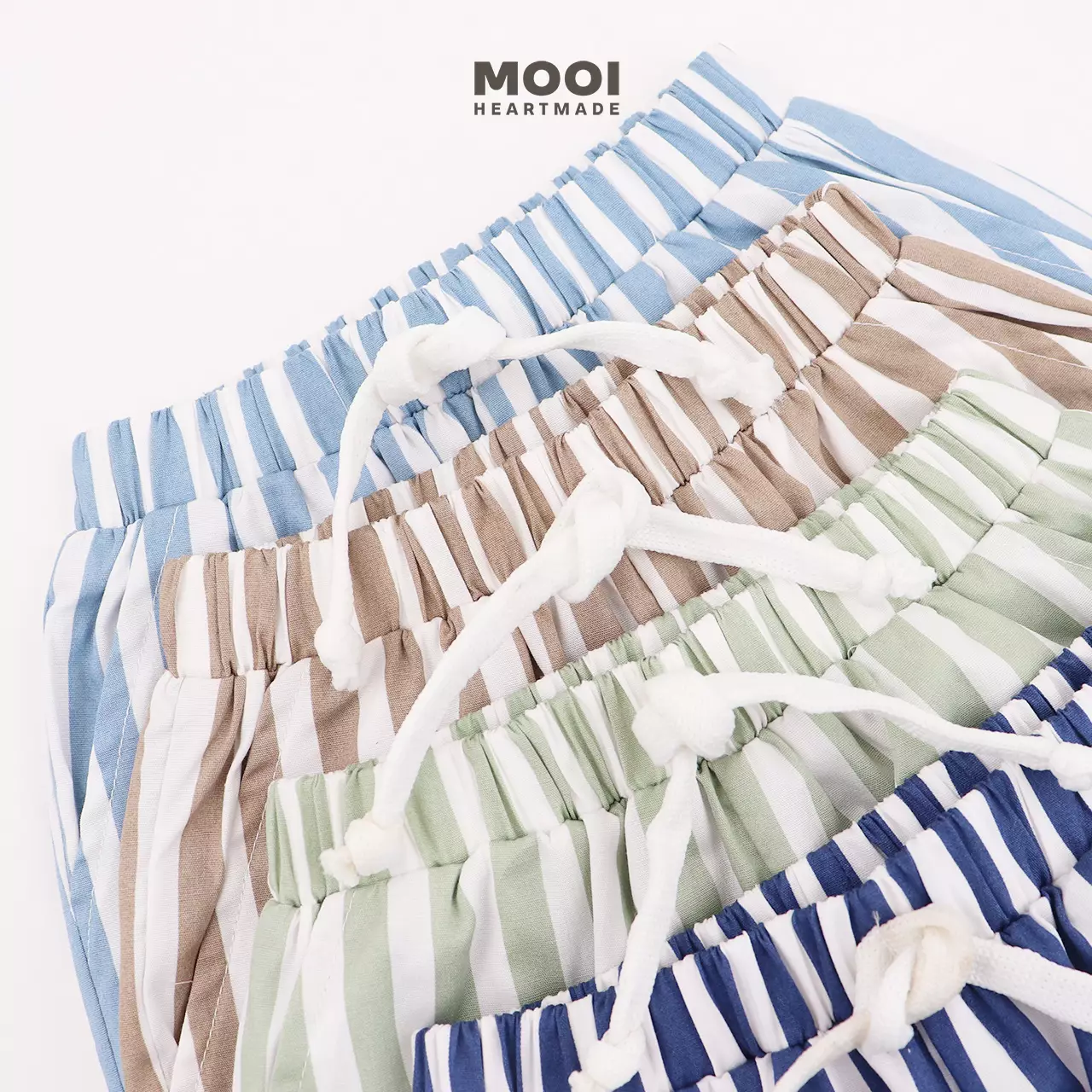 Mooi Celana Pendek Anak Laki-laki Aaron Striped Pants - Khaki