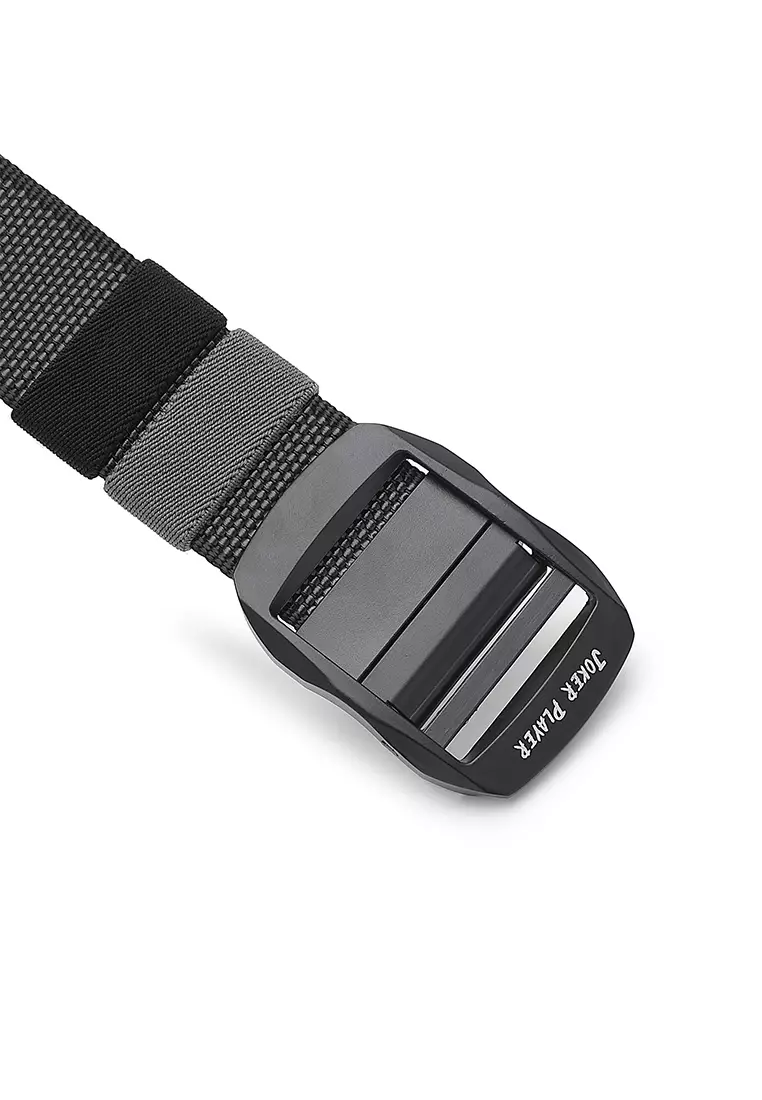 40mm Auto Canvas Belt - Grey / Black