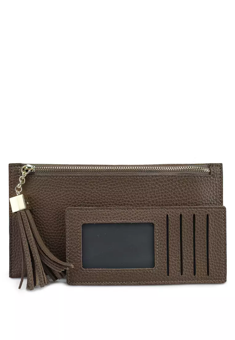 Pebbled Pouch With Card Holder