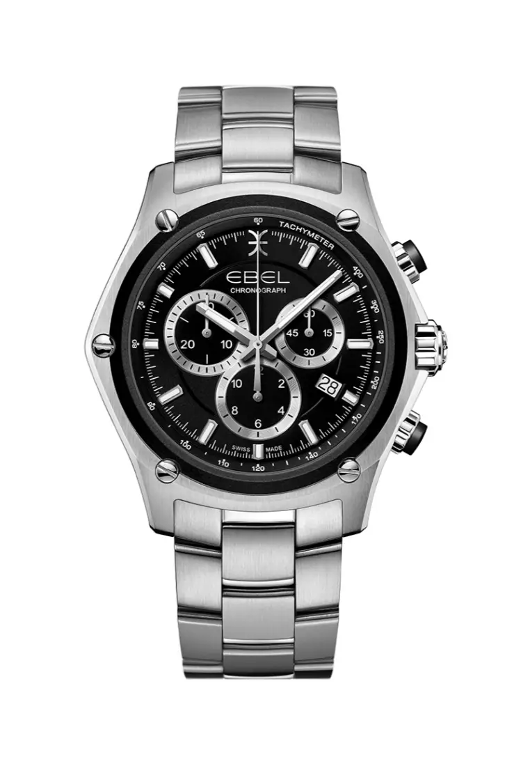 Buy EBEL Ebel Discovery, Men's Black Dial Swiss Qtz Chrono Movement ...