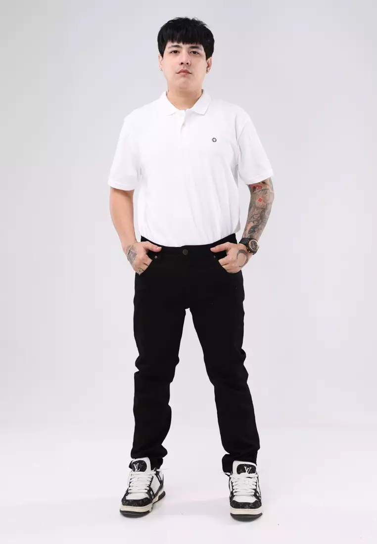 Denim Long Pants Slim Tapered Fit Stretch