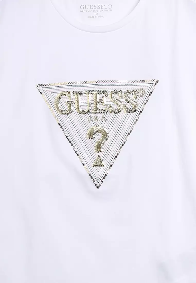 Guess gold hotsell t shirt