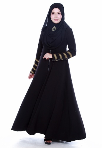 Malaysian Jubah Buy Farosa Farosa Zehandra Jubah  Black Online ZALORA 