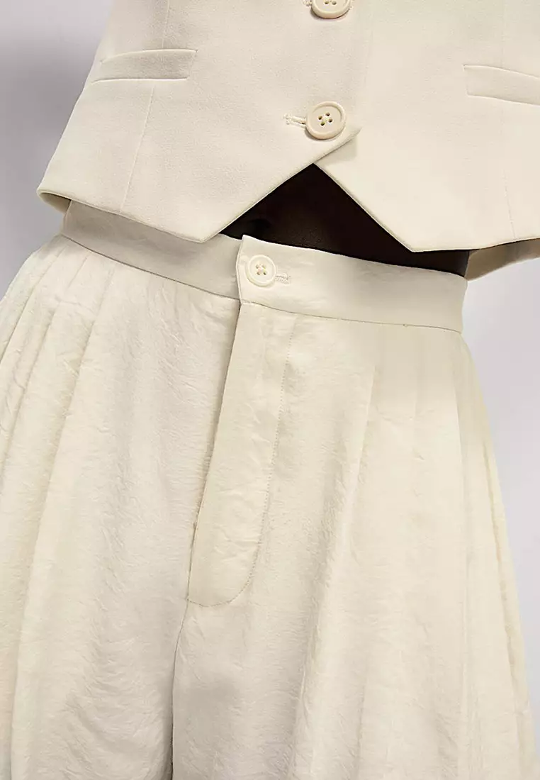 Pleated Palazzo Trousers
