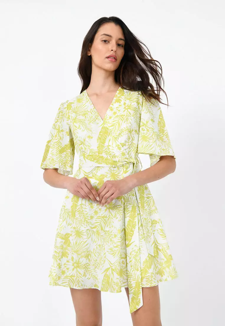 Tropical print dress on sale