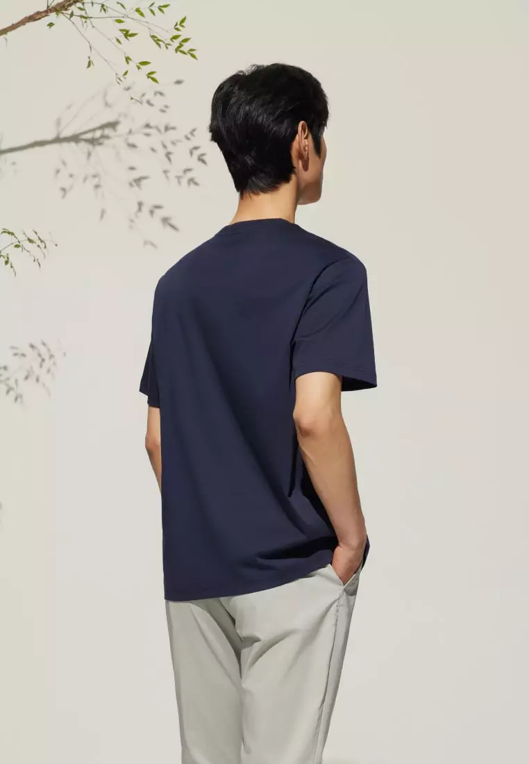 G2000 Super Soft Mercerized Pure Cotton Relax Fit Short Sleeve T-Shirt with Logo