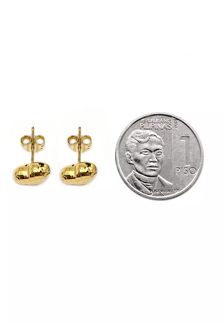 18K Italian Made Yellow Gold Earrings