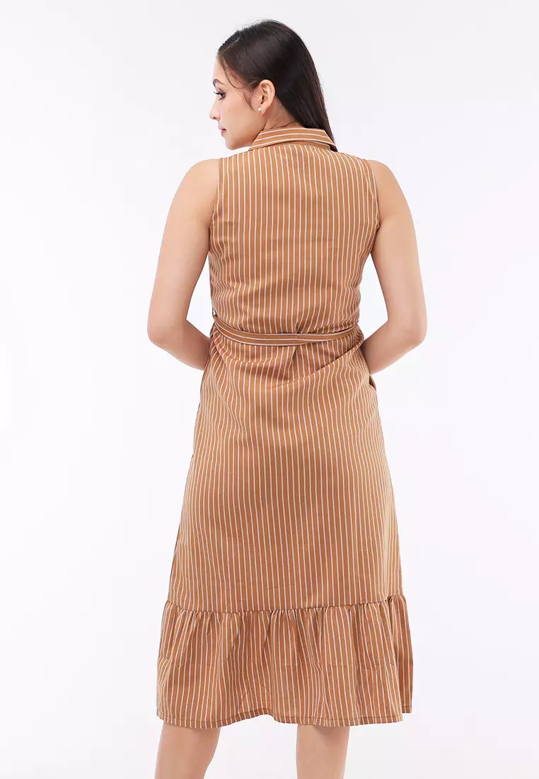 Buy Crissa Cotton Stripes Sleeveless Dress 2025 Online ZALORA