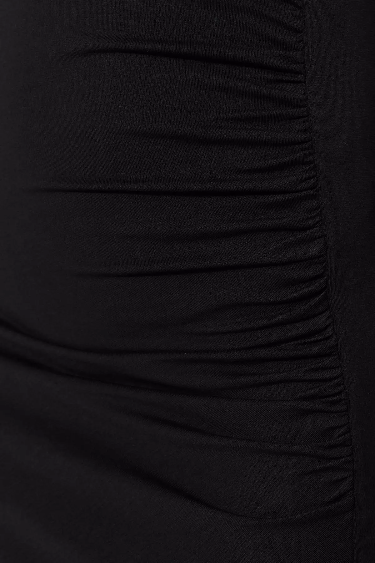 Knitted Dress with Smocks and Slit Detail