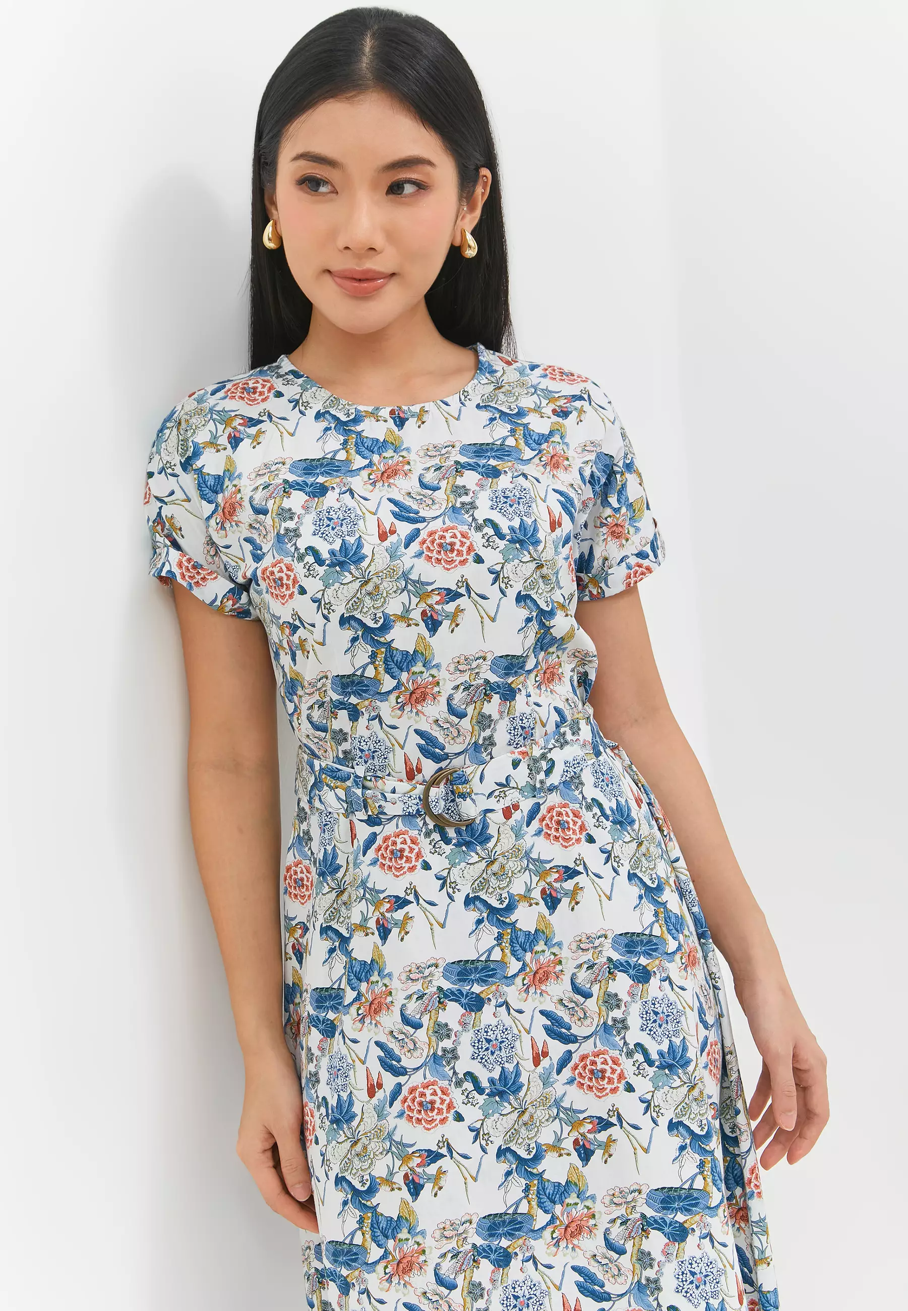 Gemma Flower Blue Dress (G.43137)