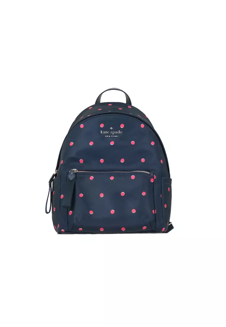 Kate Spade Chelsea Medium The Little Better Nylon Backpack Black Multi Apple