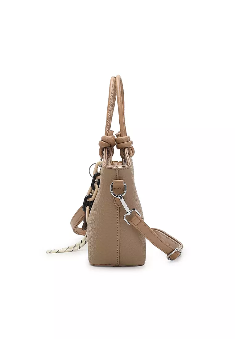 Women's Top Handle Bag / Sling Bag / Crossbody Bag / Shoulder Bag (Tas Tangan Wanita / Tas Selempang Wanita / Tas Bahu Wanita) - Cokelat