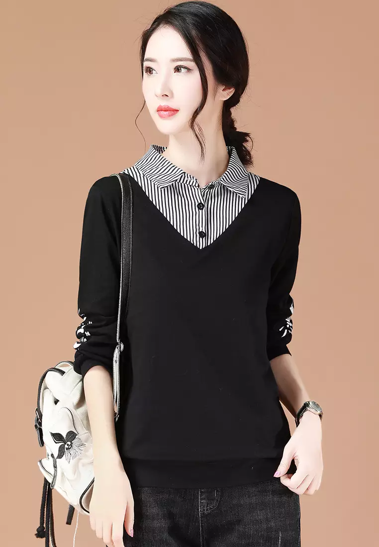 Sweater Shirt Over T Shirt Fashion For Girls Layering Sweater