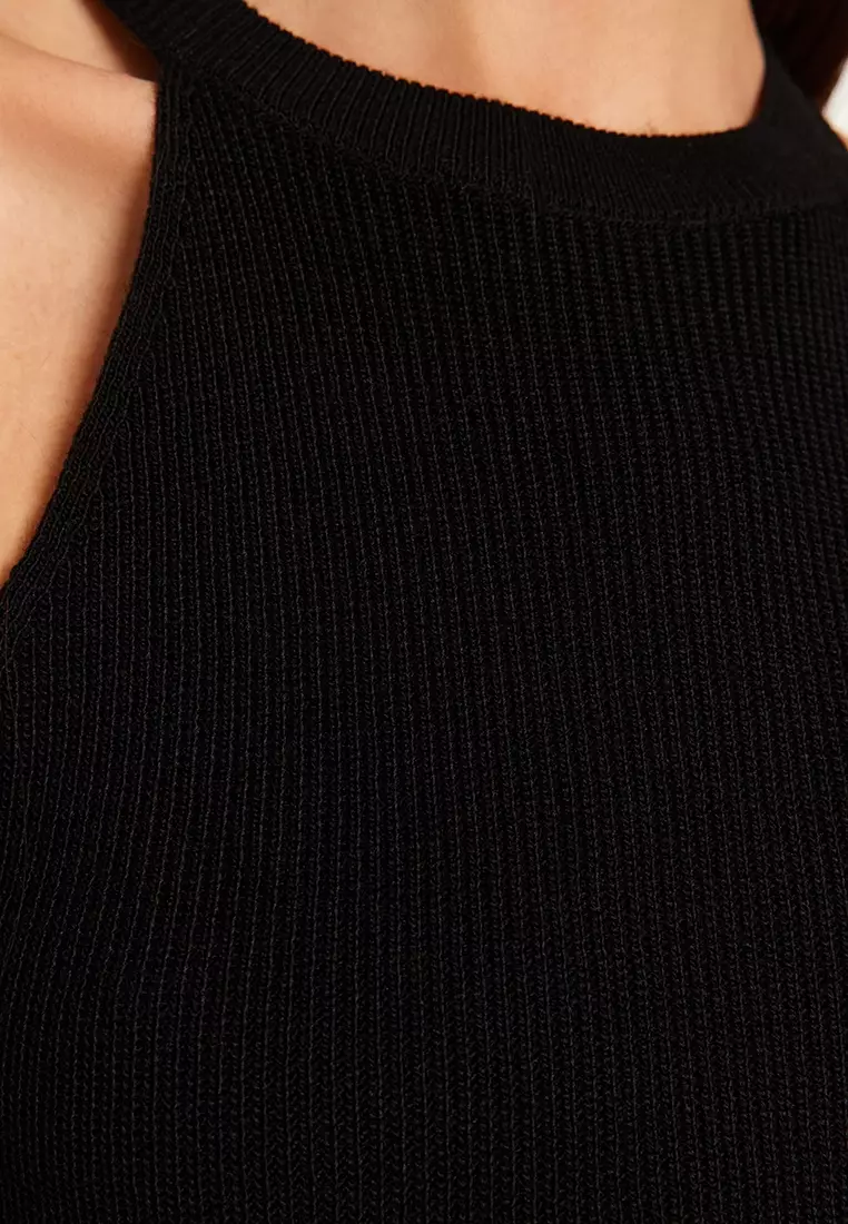 Knit Midi Dress with Cardigan