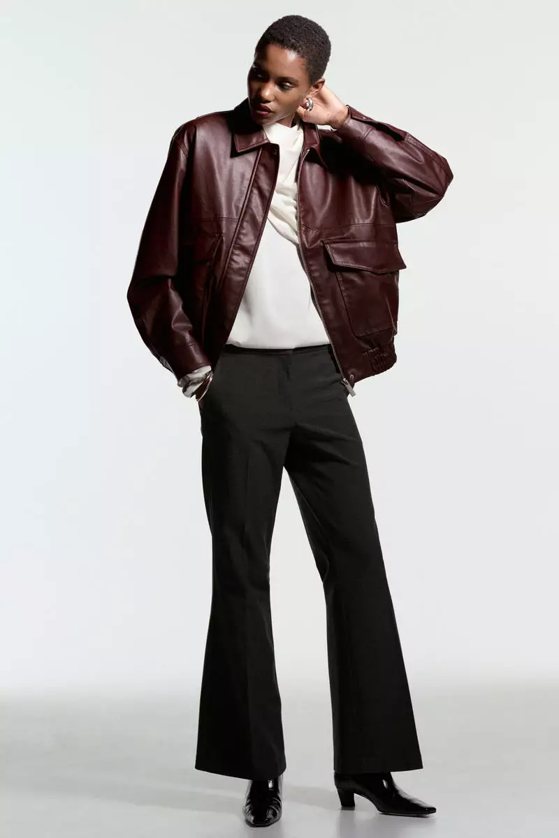 Flared tailored trousers