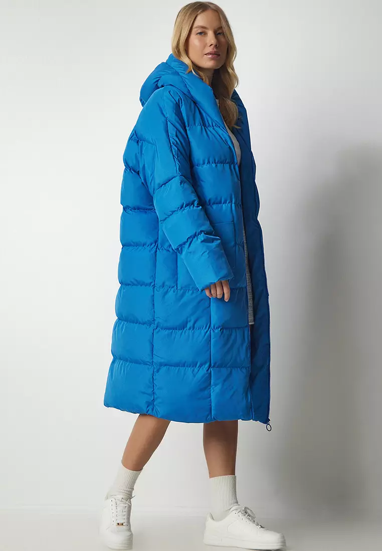 Hooded Long Inflatable Coat
