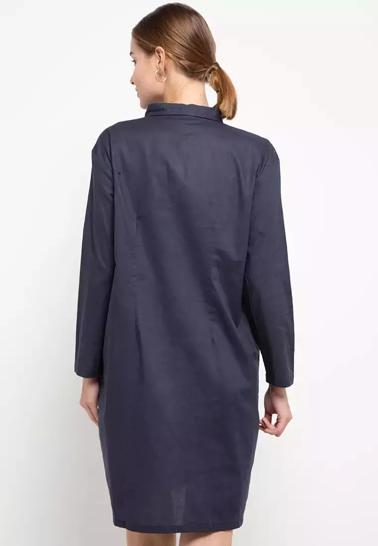 Chanira Luna Dress-Navy