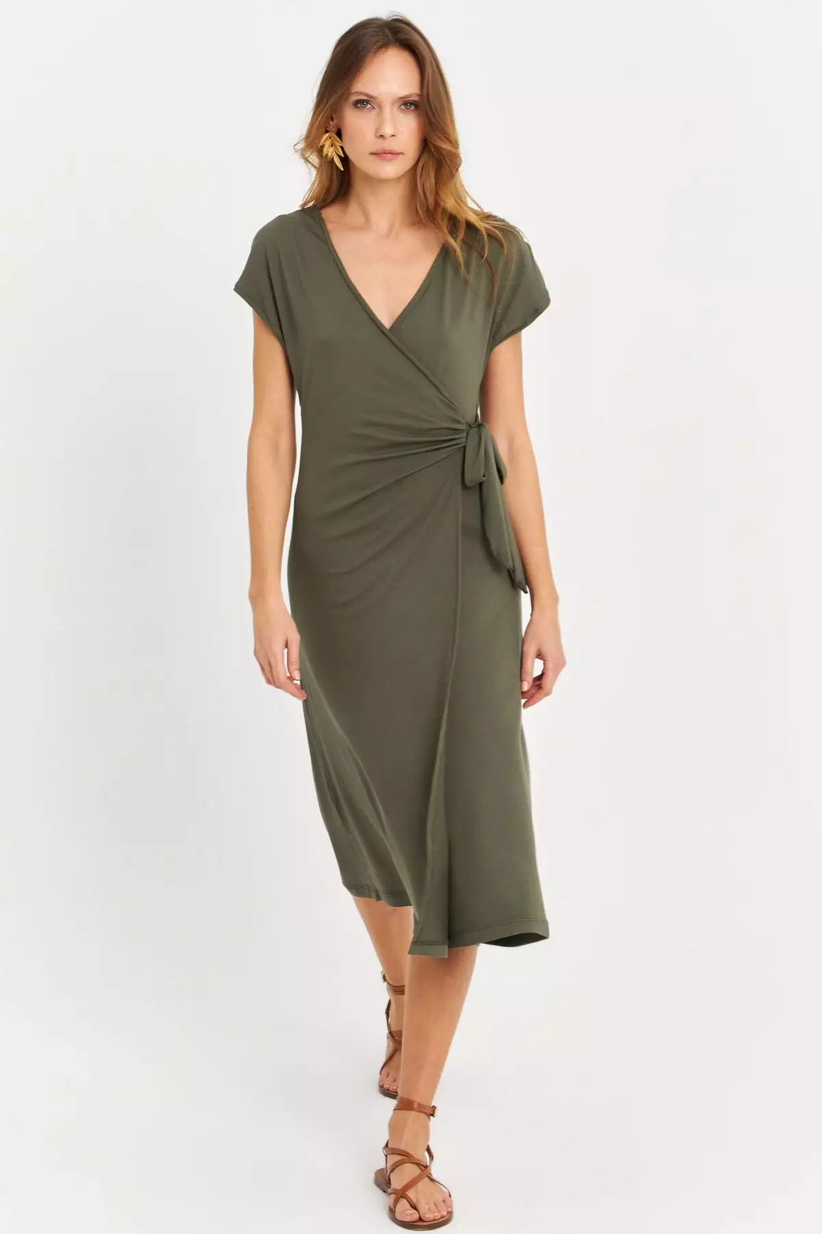 sachin and babi light blue dress Body Contour V-wire Sleeveless Midi Dress