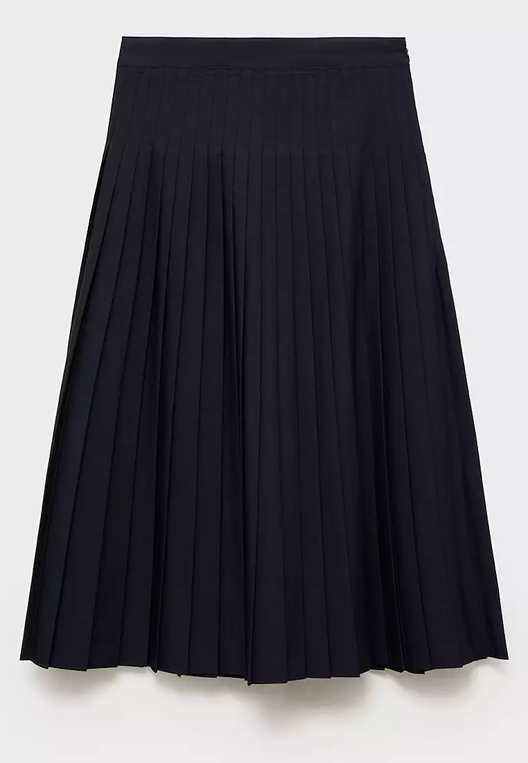 Pleated Midi Skirt