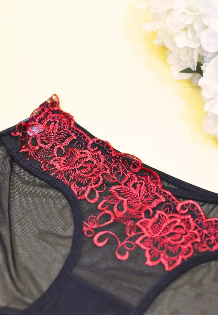 3 Pack Daphne Brief Sexy Lace Panties Bundle E
