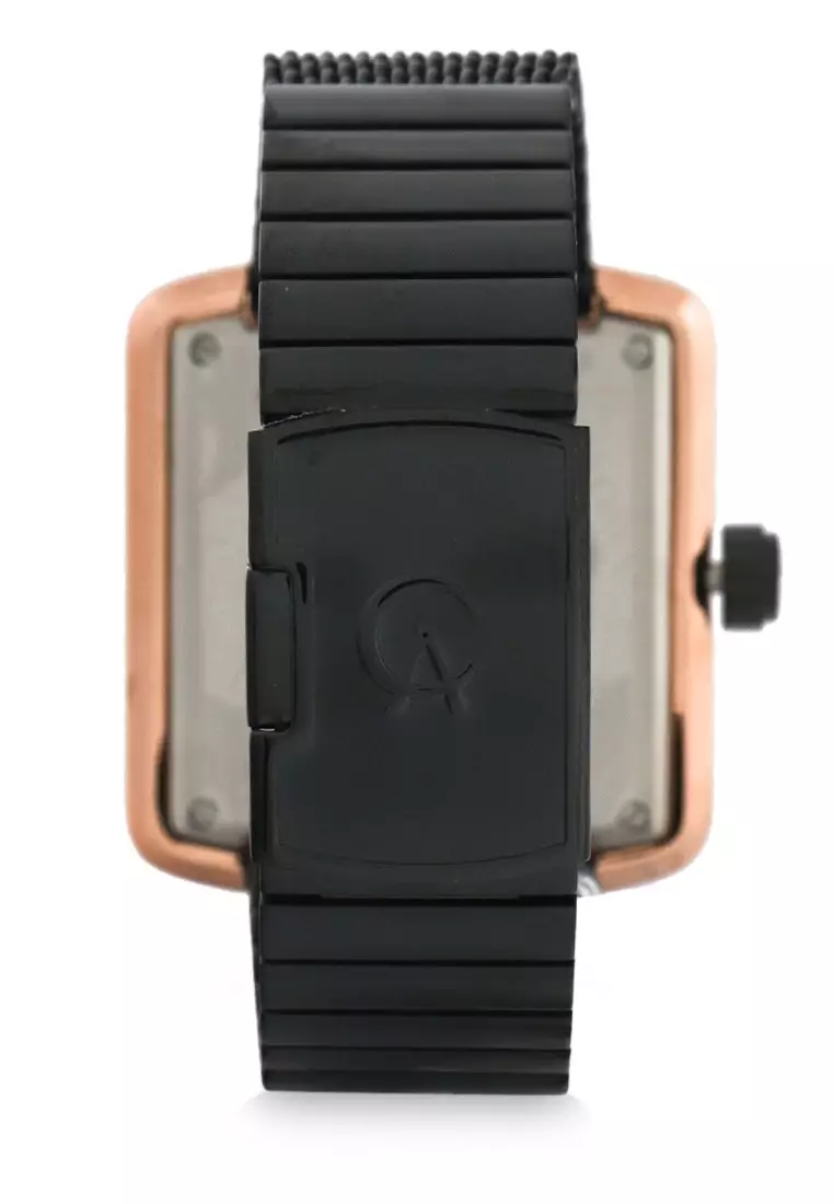 Alexandre Christie Jam Tangan Pria - Black Rosegold - Stainless Steel - 3039 MABBRBA