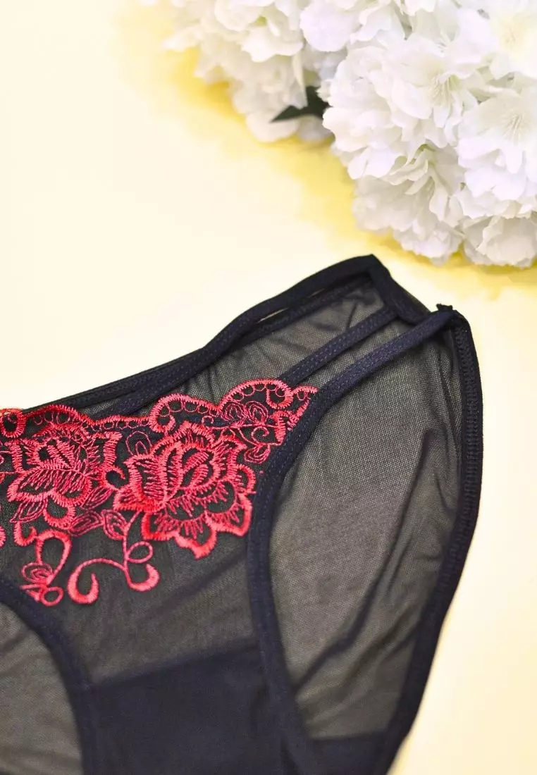 3 Pack Daphne Brief Sexy Lace Panties Bundle E