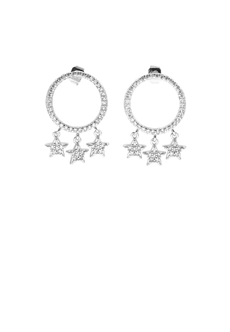 Buy Glamorousky Simple Fashion Geometric Circle Star Tassel