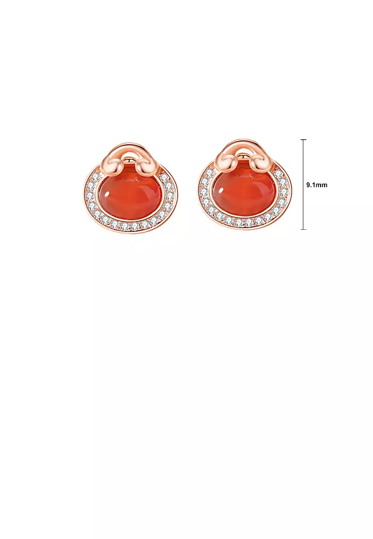 Buy Glamorousky 925 Sterling Silver Plated Rose Gold Simple
