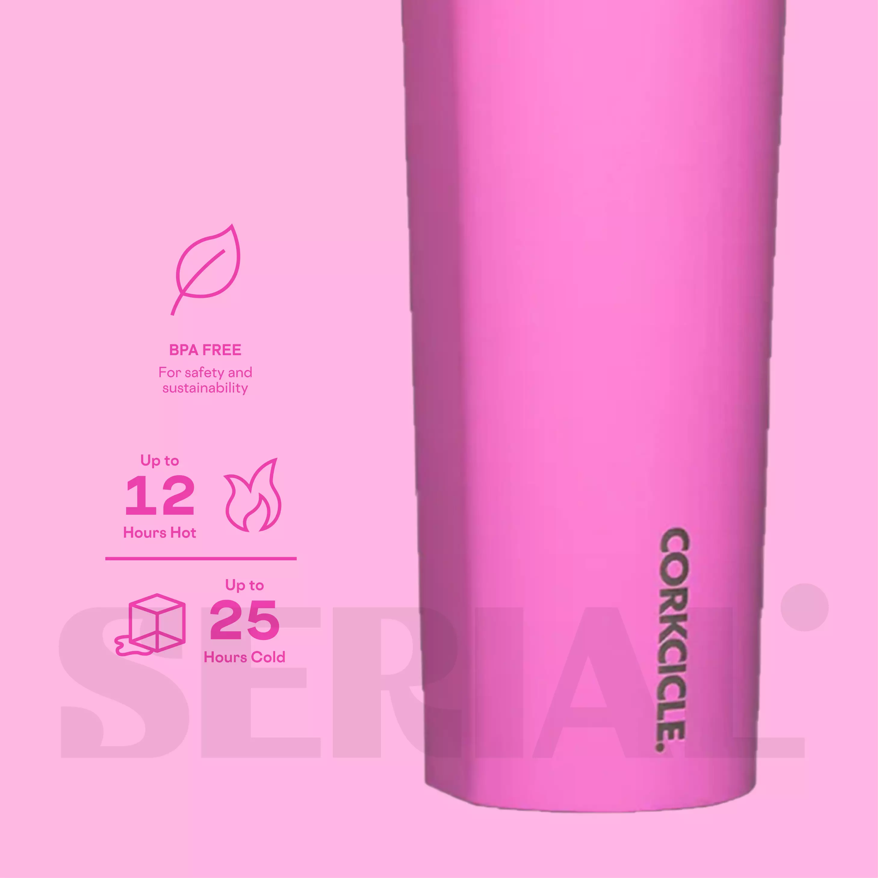 CORKCICLE® Canteen 16oz - Miami Pink