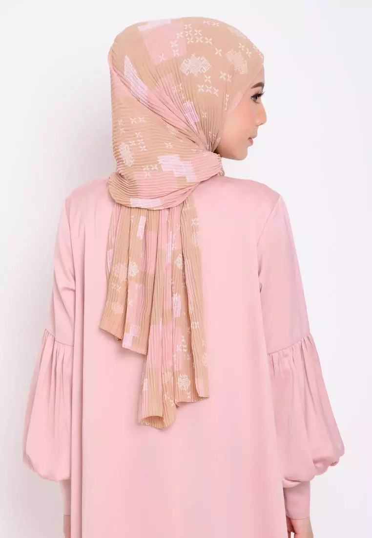 ZM Zaskia Mecca - Asha Stone Pashmina Instant Plisket - Jelita Indonesia - Edisi Toraja